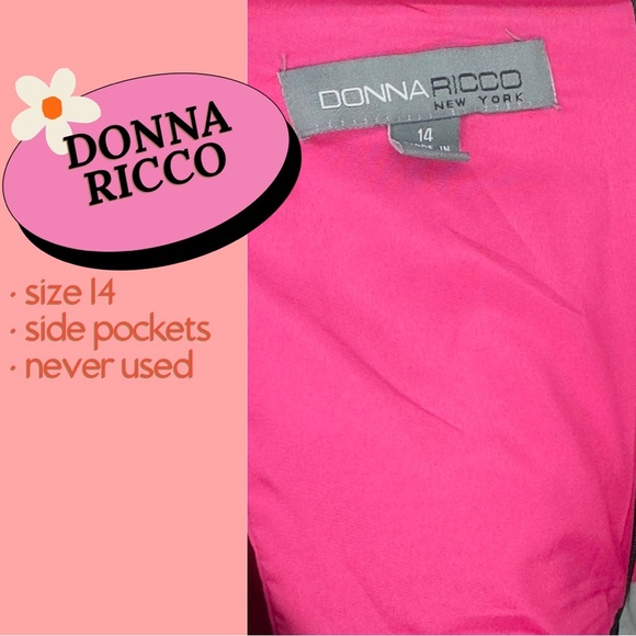 Donna Ricco Size 14 Black and White Polka Dot Dress - Picture 4 of 4